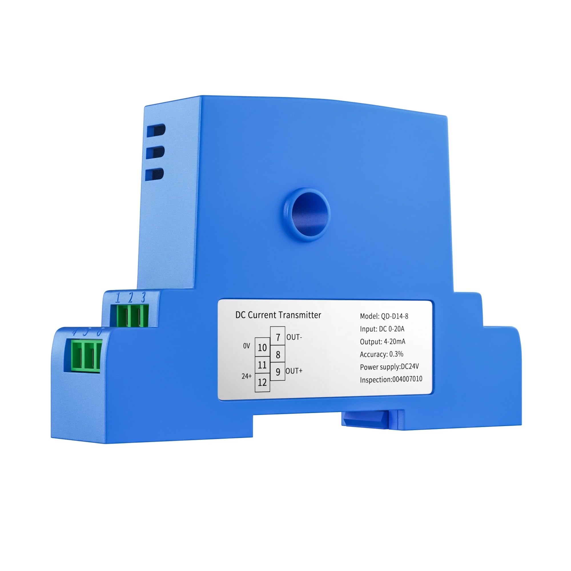 Transducteur de courant 24V CC avec sortie 0-10V pour mesure précise 120A