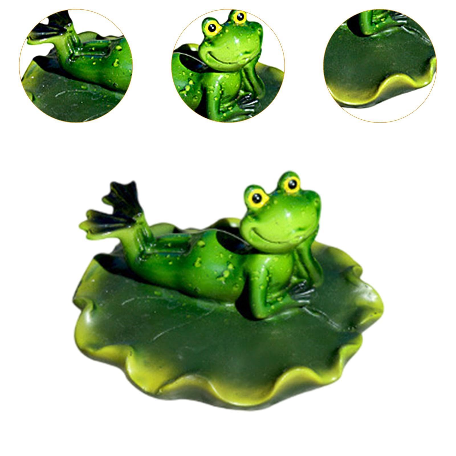 Amazon | Leefasy 池の水面浮遊カエルの置物像, Style B