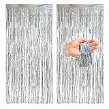 Glitzernde Hintergründe: Zum Abdecken von Türen oder Wänden als Hintergrund für DIY-Fotokabinen; Schaffen Sie eine festliche Atmosphäre für Ihre Partys, bringen Sie Spaß und Überraschung. Diese glänzende Folienvorhang-Kulisse passt gut in eine Tür oder hängt einige nebeneinander an die Wand, um einen schimmernden Streamer-Vorhang zu schaffen.