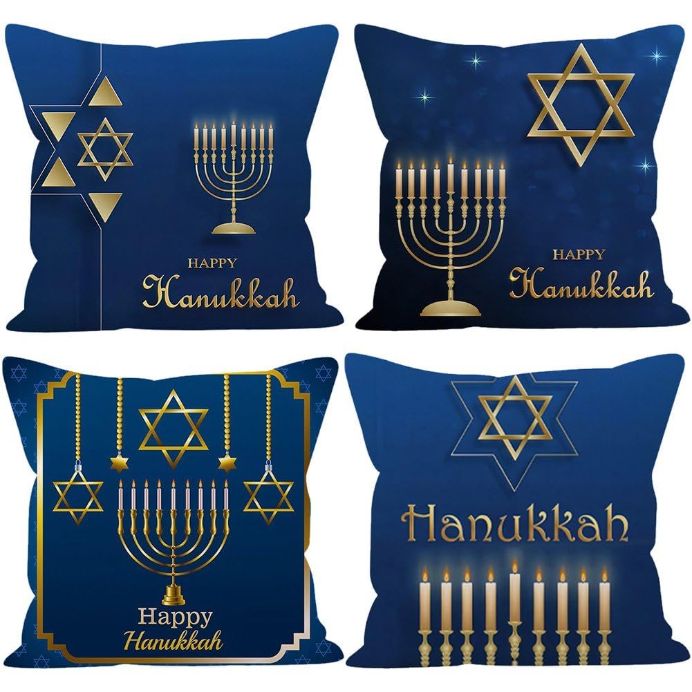 Taies d'oreiller Happy Hanukkah de salon pour renouveler votre déco
