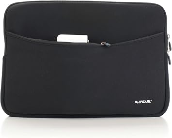 14-inch Soft Neoprene Sleeve Case for MacBook & UltraBook Laptop Built-in External Pocket Black