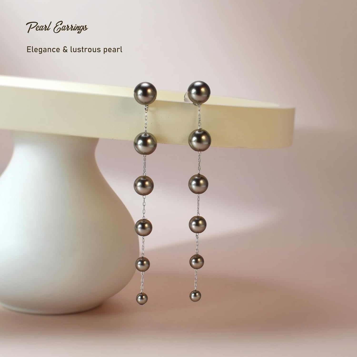 Long Shell Pearl Dangle Earrings for Women Bridal Wedding Prom Elegant Drop Earrings Jewelry Gift - Image 4