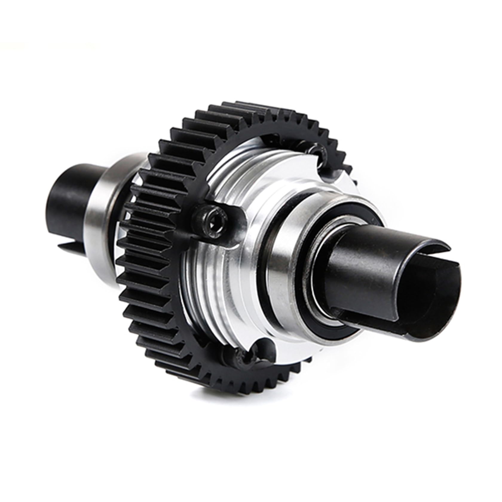 FLMLF CNC Metal Complete Differential Diff.Gear Set for 1/5 Hpi Rofun BAHA King Motor Rovan Baja 5B 5T 5Sc Truck Rc Car Parts (Silver)