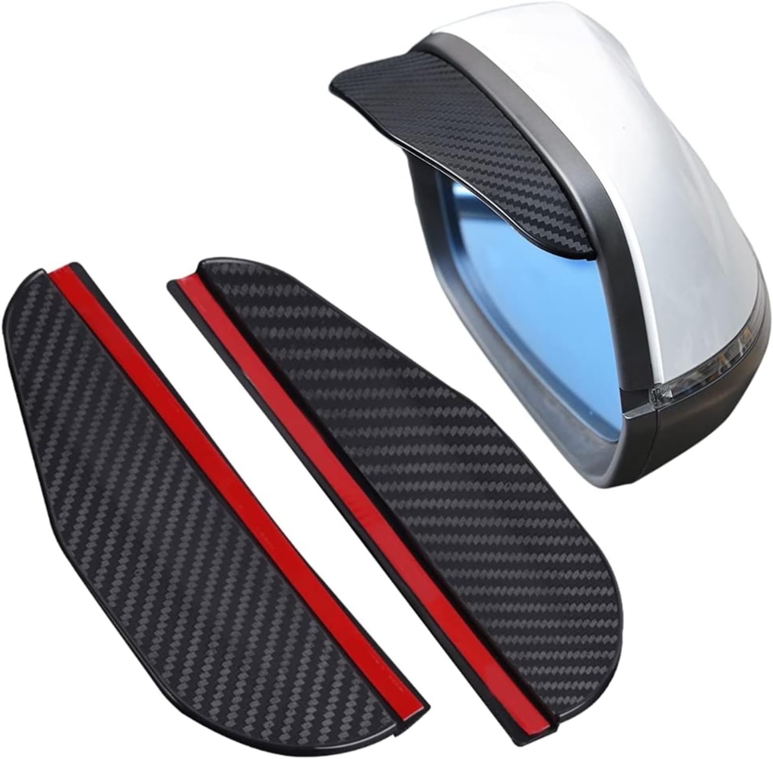 Car Side Wing Mirror Rain Protector Cover Cap for Hyundai Tucson 2025/ Kona SX2 EV/Ioniq 6/ Sante Fe 2024 2025 Waterproof Visor Rain Eyebrow Rain Guard Rear View Side Eyebrow