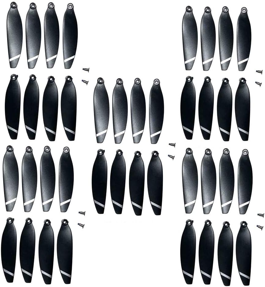 [Drone Parts] 3.7V 2000mAh Battery Propeller for S136 Mini RC Drone Spare Parts S136 MAX GPS Avoidance Drone Accessories Battery Blades [Easy Installation] (Color : 40pcs Blades)