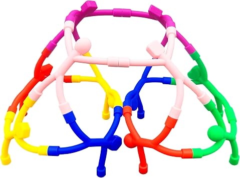12Pcs Magnetic People Toys, Silicone Fridge Magnets for Kids 3-8, Bendable Magnetic Men Figures, Travel Fidget Toys, Classroom Rewards & Cute Decor for Refrigerator, Office, Locker