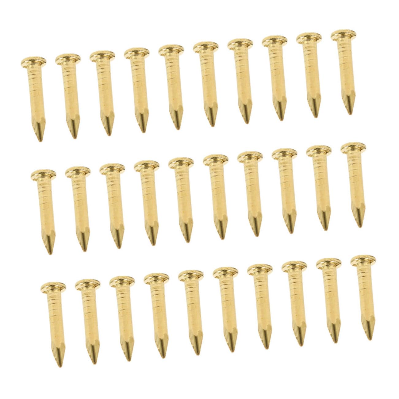 NULYLU 100pcs Brass Nails Furniture Copper Nails Home Copper Nail Furniture Nail Hardwares Accessories Copper Picture Nail Pictures Hanging Metal Nails Home Metal Nails Fastening Nail