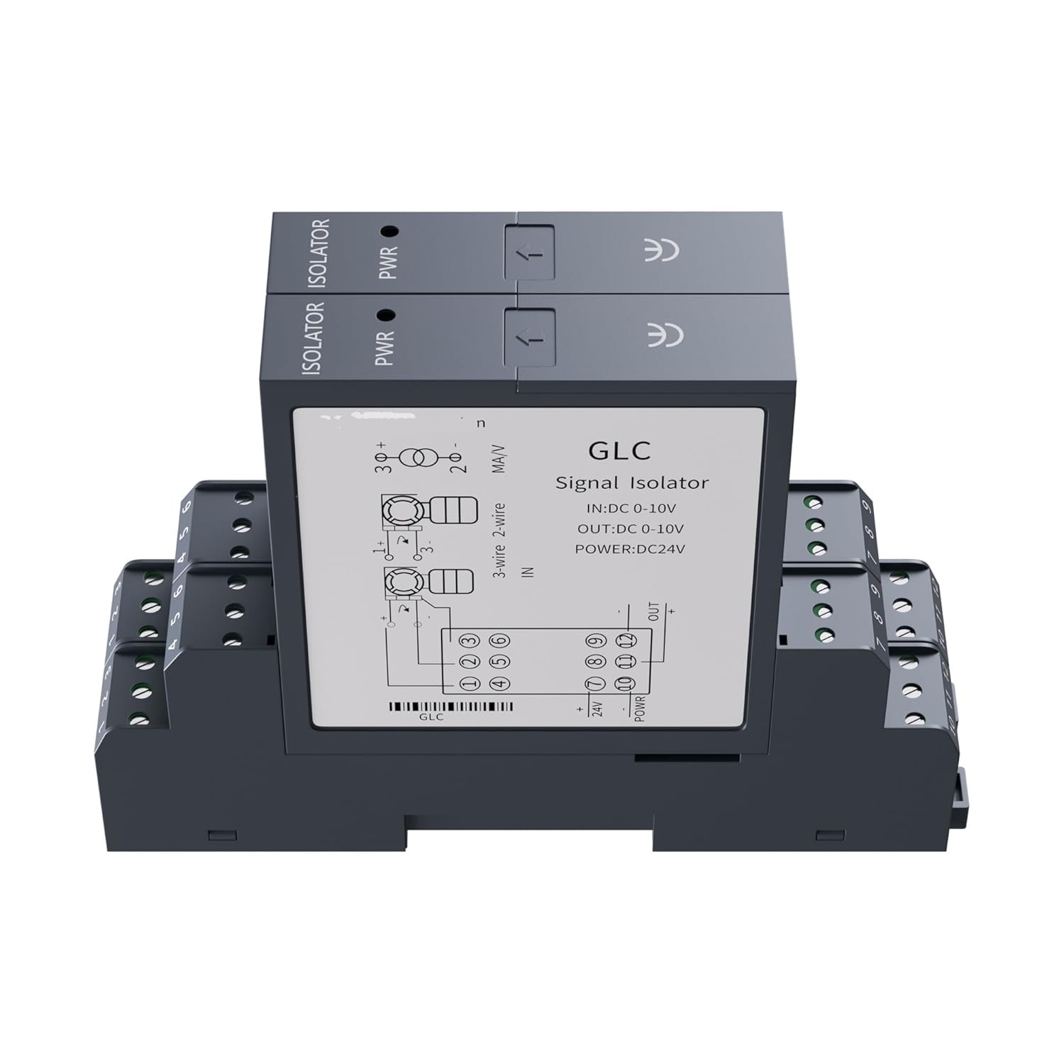 0-75mV 4-20mA DC Signal Isolator 0-10V 0-5V 1-5V Galvanic Converter DC24V 1 in Out in 2 Analog Transmitter(1 in 1 Out,Output 1-5V_Input 0-5V_DC24V)
