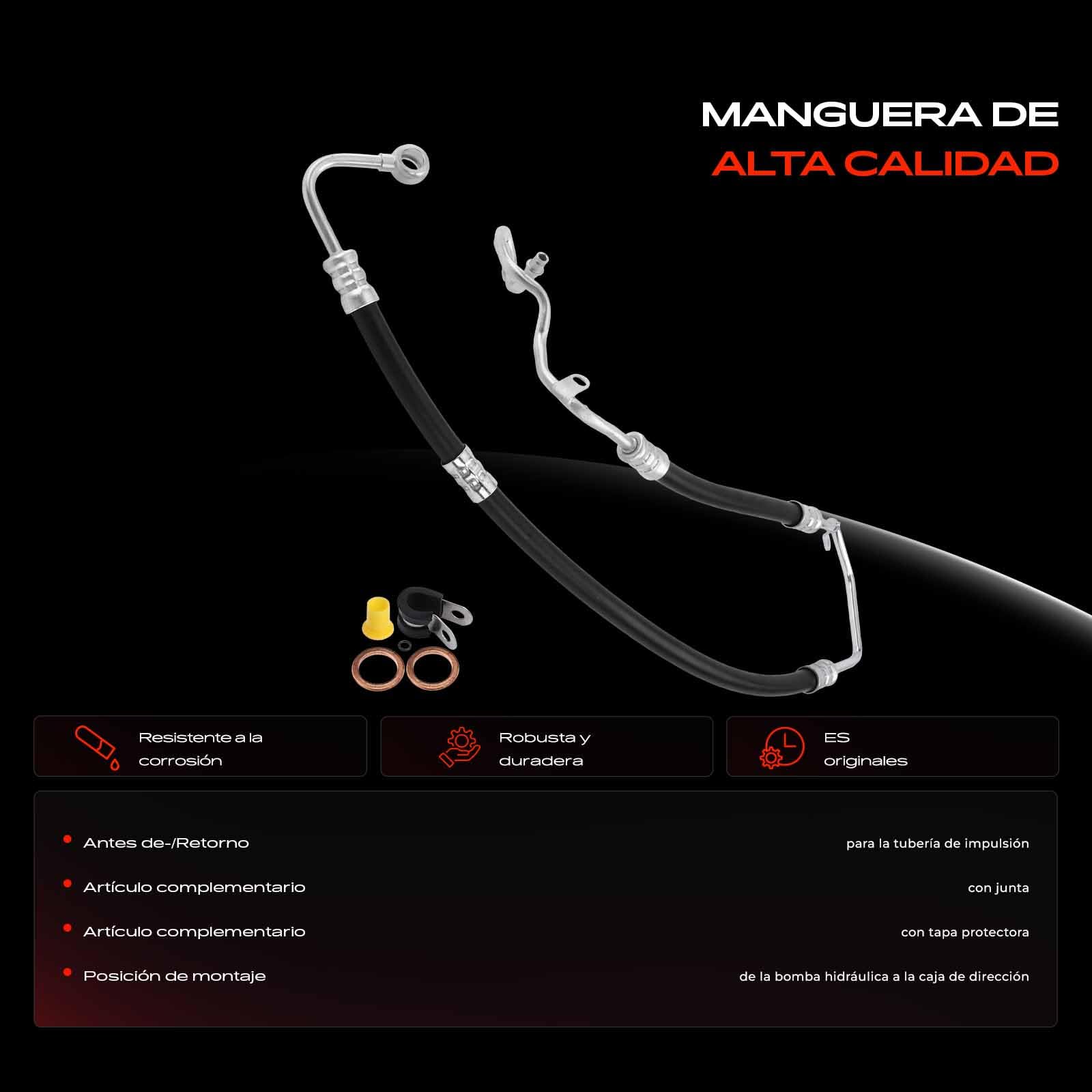 Frankberg Manguera de dirección asistida Compatible con Clase E W211 E 240 E 320 Clase E T-Model S211 E 240 T E 320 T Replace# 2114660481,3405155
