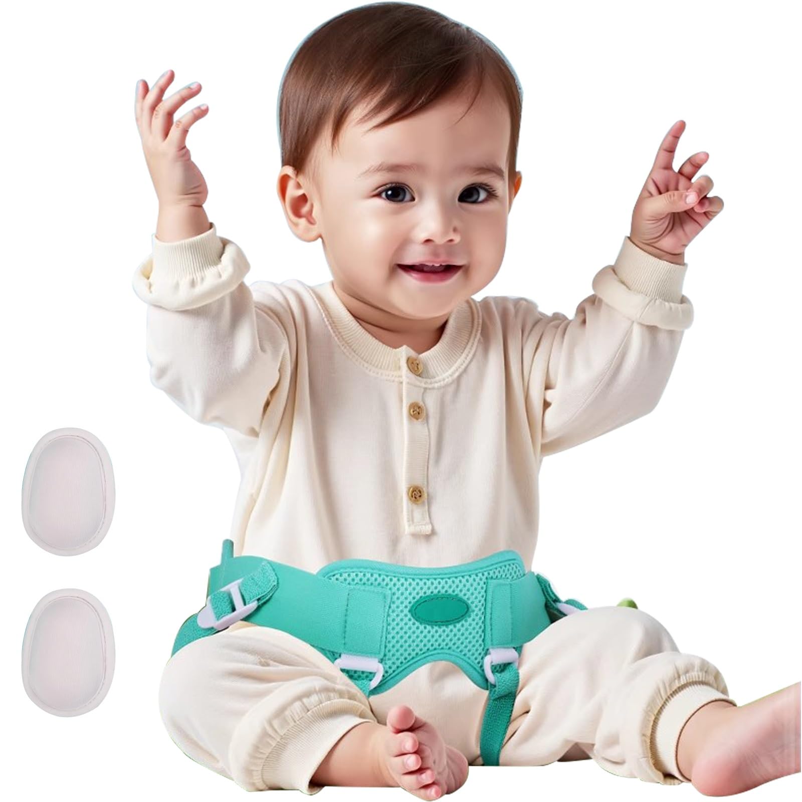 Cintura per Ernia Inguinale per Bambini, Cinto per Ernia Inguinale per Singola/Doppia, Cinto Ernia Inguinale con 2 Cuscinetti di Compressione Rimovibili, per Bambini da 0 a 6 Anni