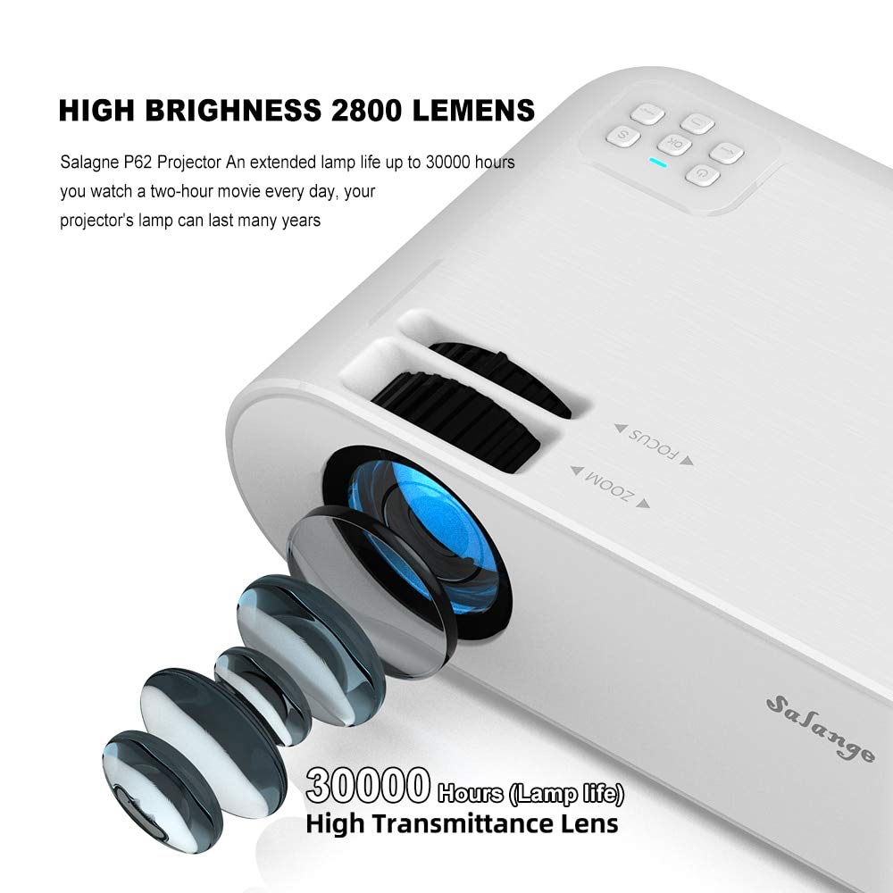 Mini proiettore supporta 1080P full HD home theater 2800 lumen video proiettore