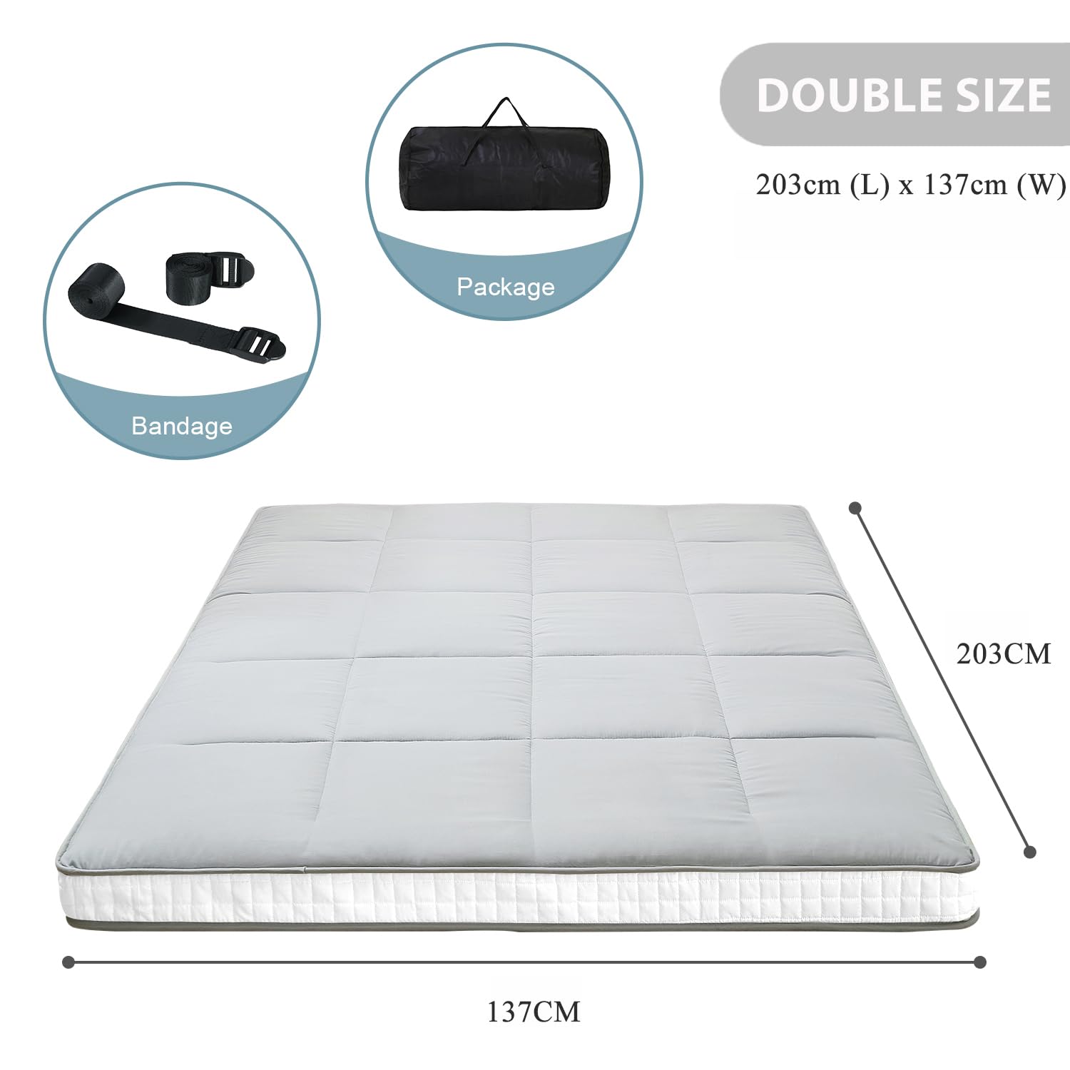MAXYOYO Matelas futon rembourré de sol japonais matelassé, surmatelas