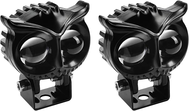 Motorcycle Headlights, 2Pcs Motorcycle Driving Lights Mini LED Headlights Fog Lights 30W/45W 5000-6500K Super Bright Spotlight for Motorcycle Truck ATV SUV Car Yacht