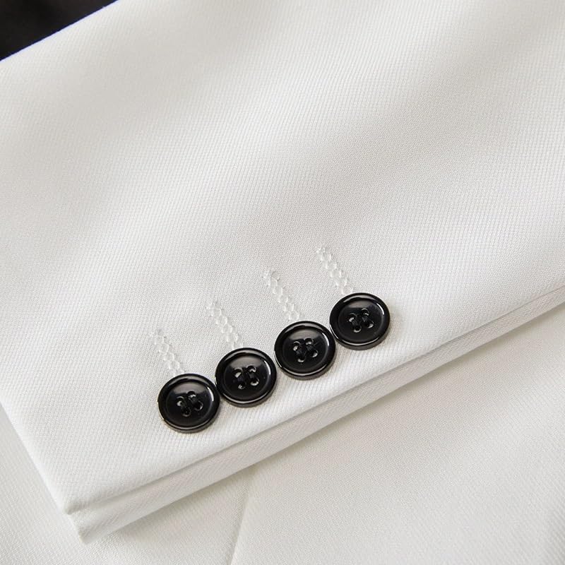 Formal Occasion Suit for Men 3 Piece Slim Fit Set with Tuxedo Pants Vest Business Style(Large)3