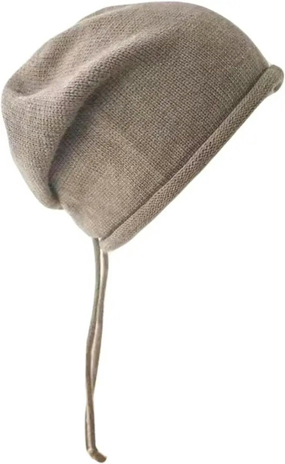 Kapelusz typu bucket ciepła dzianinowa workowata czapka beanie kobiety mężczyźni sznurek Kpop luźna czapka zimowa miękkie czapki na zewnątrz wiatroszczelna