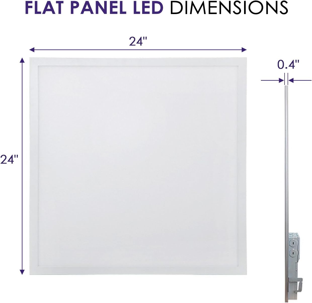 TOP оƒƒERS Worldwide Lighting FPL22-5000-32W-2PC 2x2 FT LED Flat Panel Light, 32W 5000K Edge-Lit Troffer Light Fixture, 0-10V Dimmable, 4160 Lumens, 2 Pack