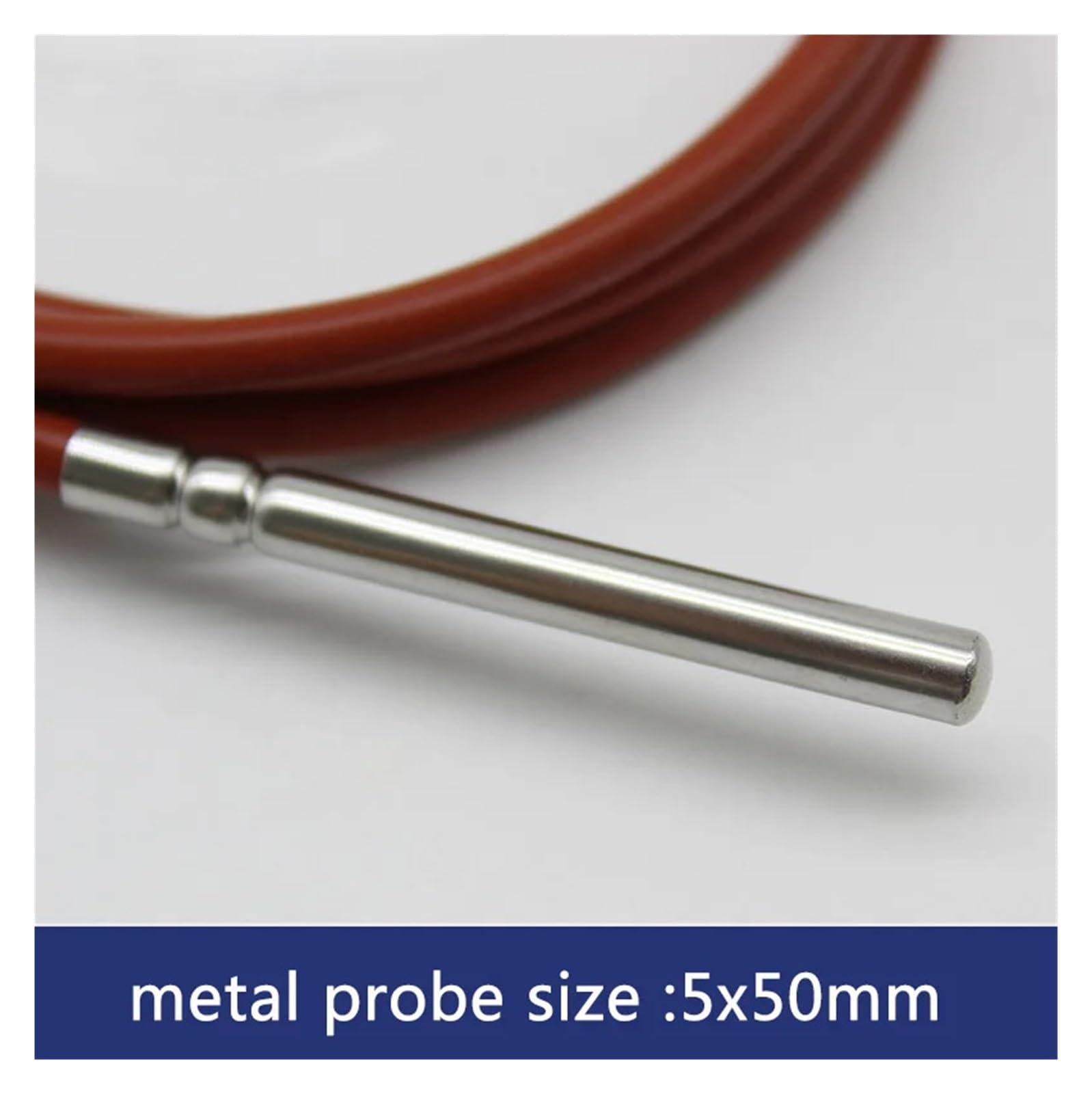 temperaturfühler Temperatursensor Pt100, wasserundurchlässiges Tres-Kabel Pt1000, beständig gegen Platin, thermisches Kabel for Schutz von Metall-Silikon(PT100-6X50-2m)
