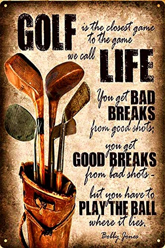 nobrand Golfing Golf Life Metal Tin Sign 20x30cm Retro Wall Bar Pub Decoration Garage Tin Poster