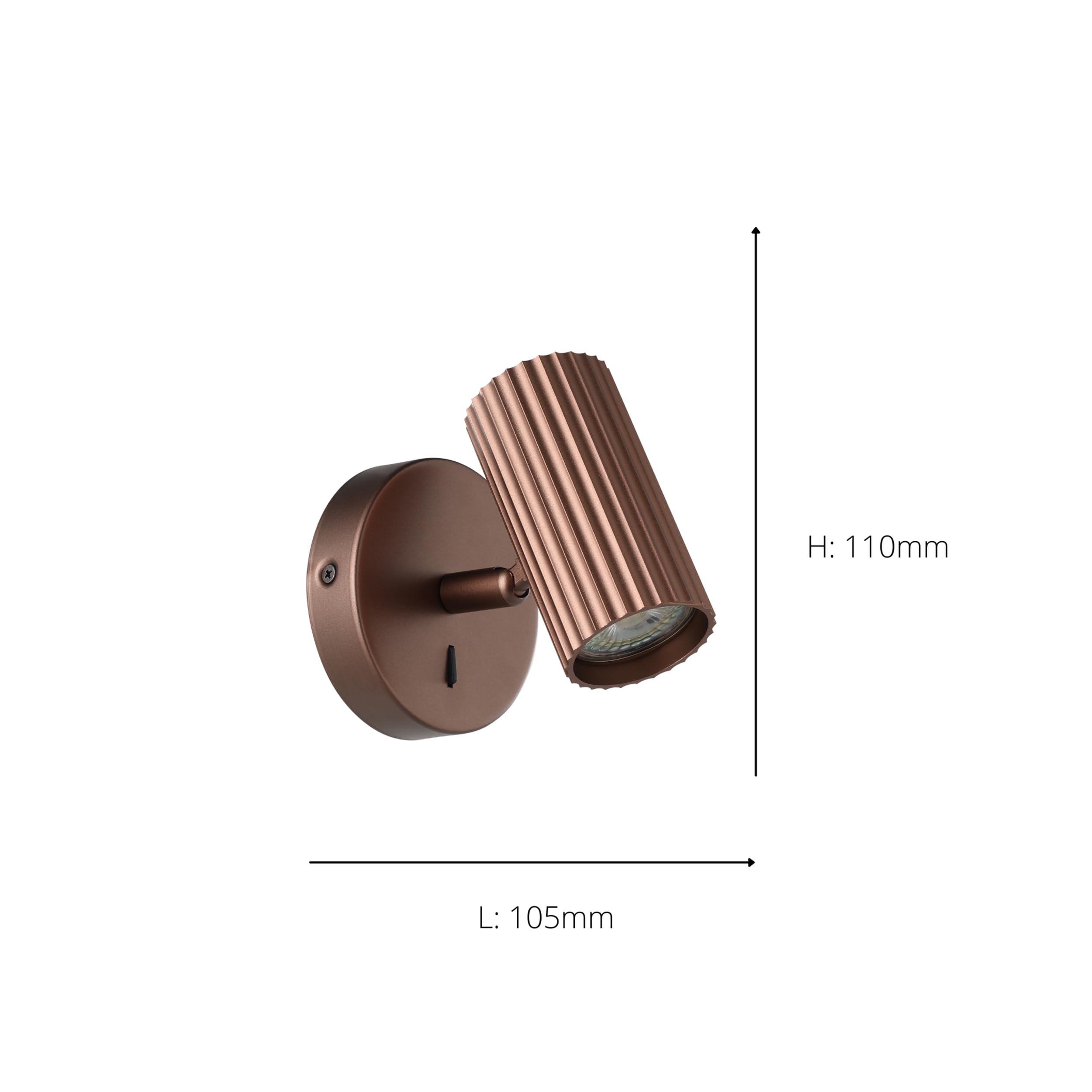 Eglo Applique murale intérieure Portillo, luminaire avec spot orientable, lampe de lecture en métal bronze, douille GU10