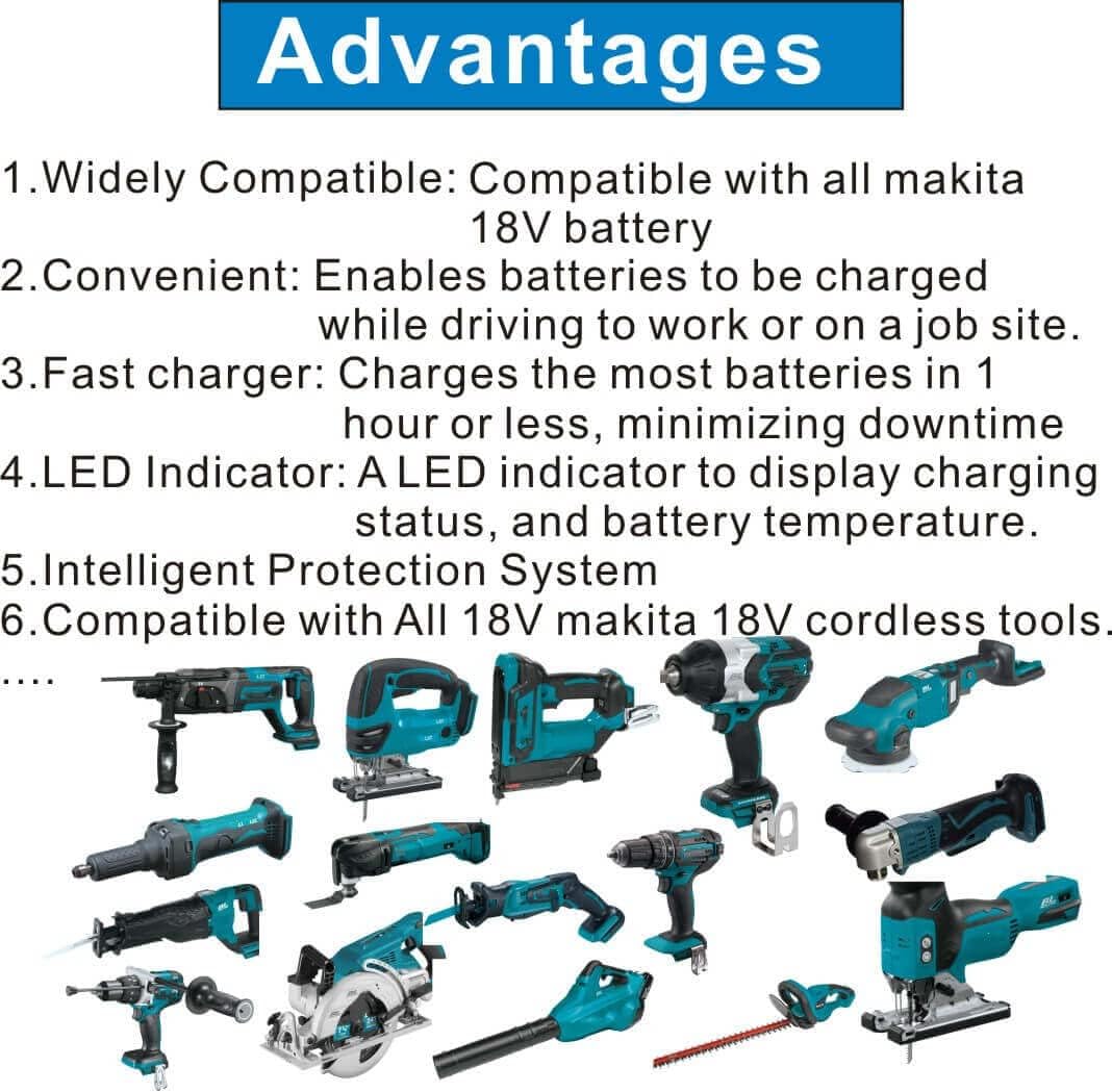 EAGLEWING DC18SE 14.4V-18V Li-ion Nickel Metal Hydride Optimum Automotive Charger, Blue