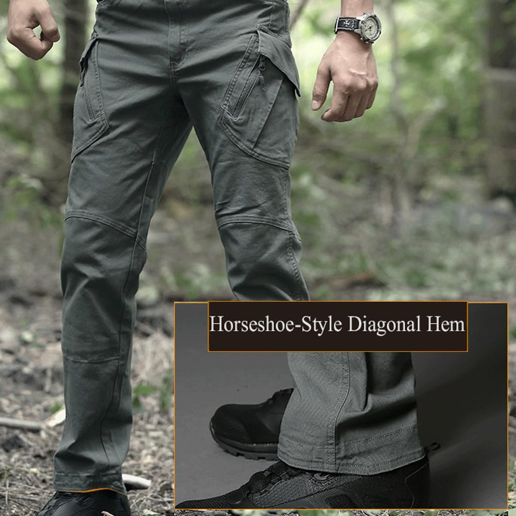 Taktische Hose für Herren, elastische Kampfhose mit mehreren Taschen zum Wandern und Jagen, gerades Bein-Design, langlebige und vielseitige Outdoor-Ausrüstung