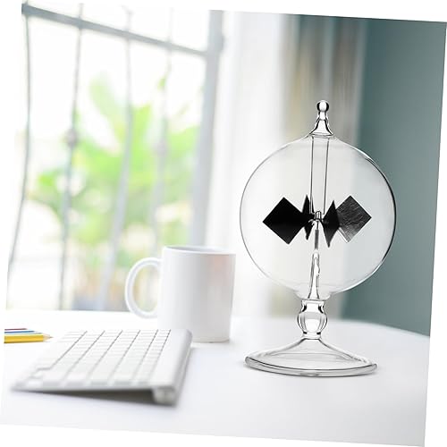 Miniatura 4 de iplusmile Radiómetros de energía solar, luz solar, paletas de energía, molino de viento, giratorio de vidrio, herramienta de estudio educativo para