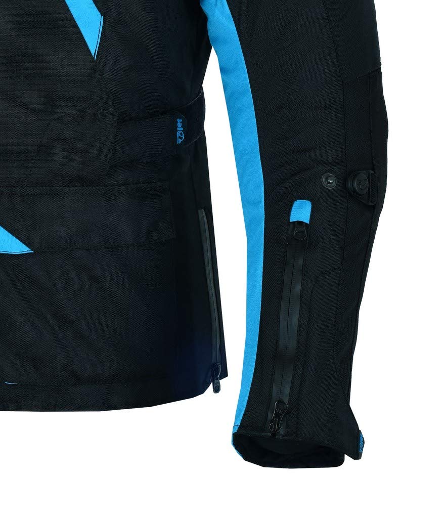 Jet Chaqueta Moto Hombre Textil Ventilación con Protecciones Reflexivo Cremalleras impermeables Verano Invierno Múltiples puntos de ajuste ARMADA