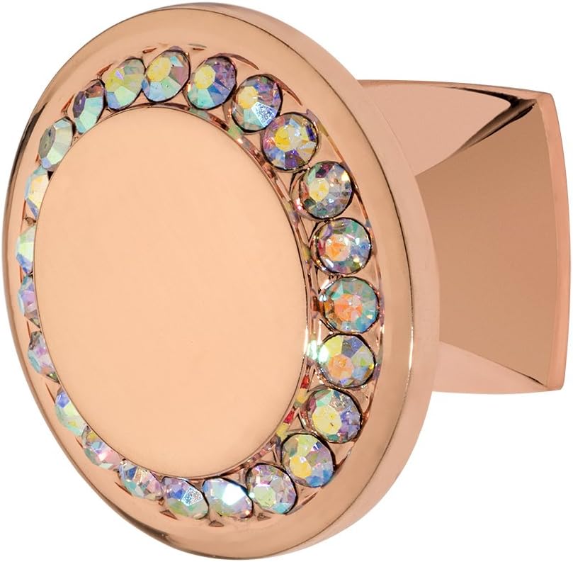 Wisdom Stone 4211RG-MU Isabel 1-1/4 in. Rose Gold with Multi-Color Crystals Cabinet Knob, 1-1/4"