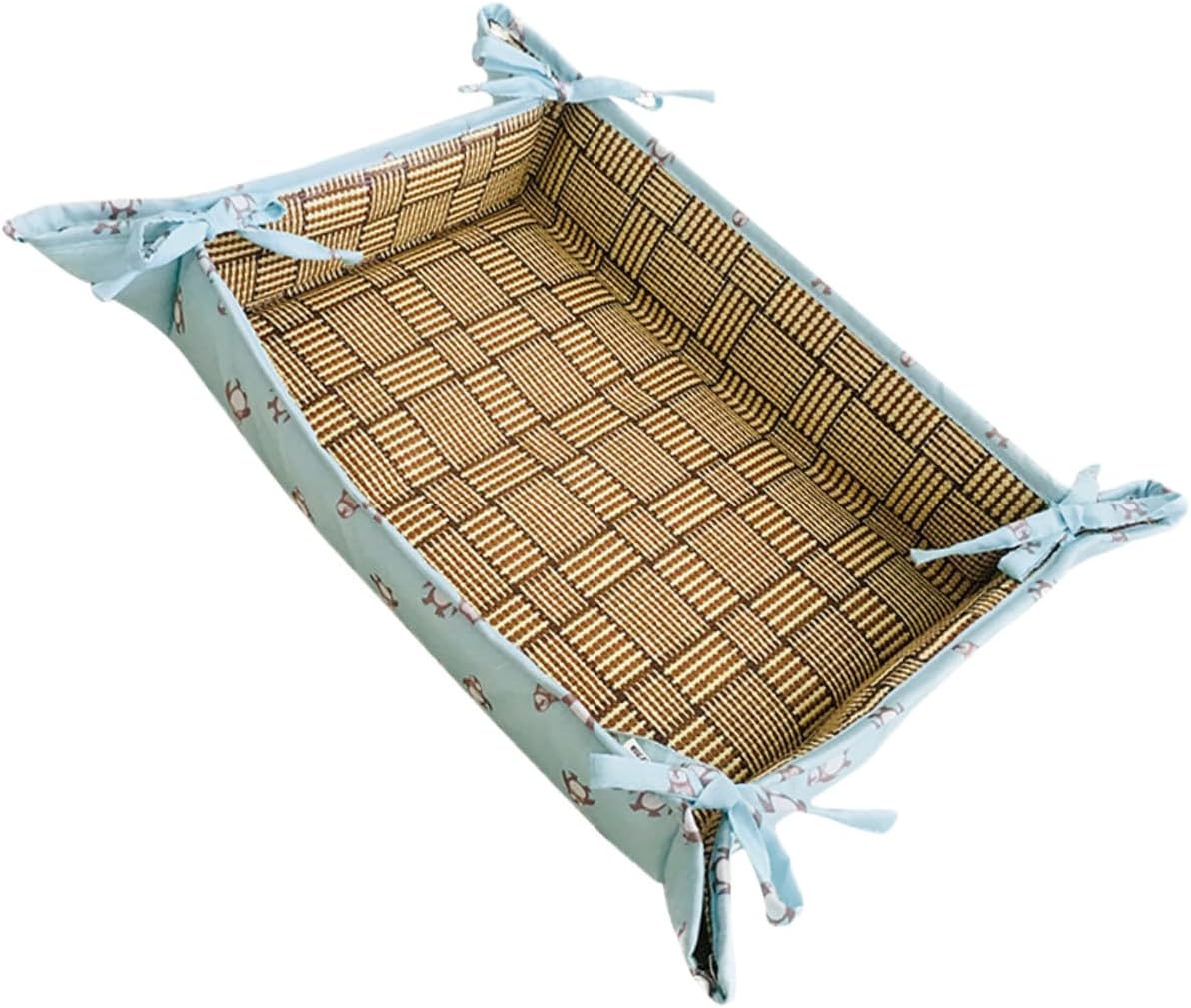 POPETPOP Pet Summer Sleeping Mat Ice Blue Pattern Large 60-75cm Cooling Pet Rest Mat Dog Berth Cat Bed for Indoor Use