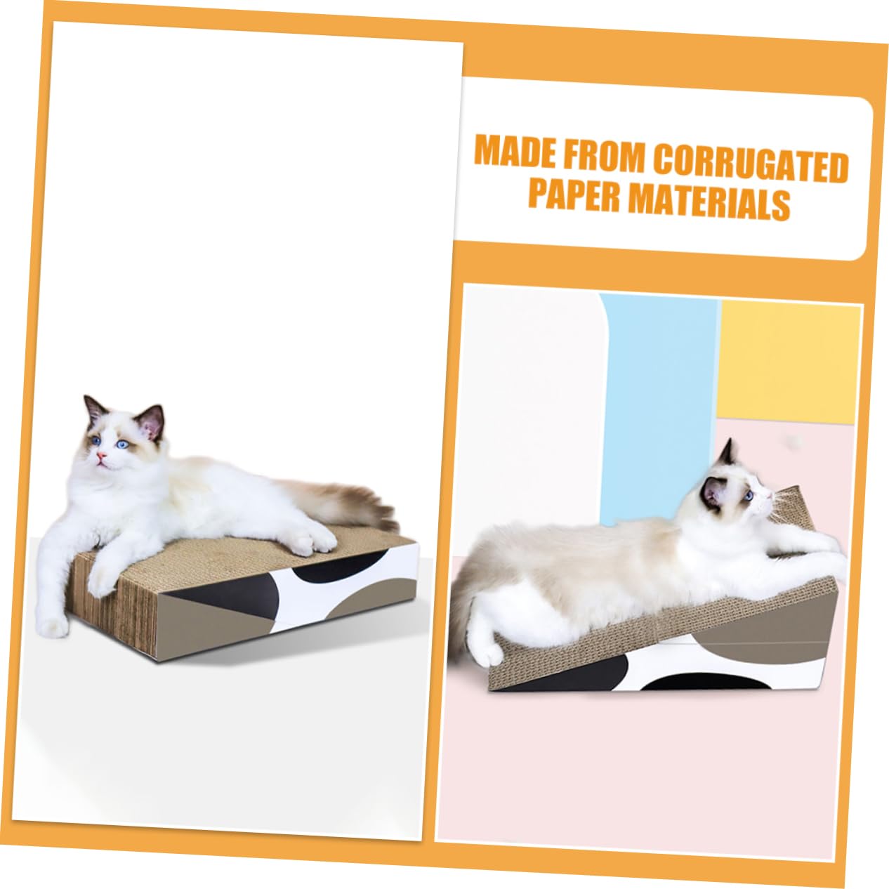 BESPORTBLE Rascador De Cartón para Gatos Triangular Plegable Almohadilla para Rascar Salas De Estar