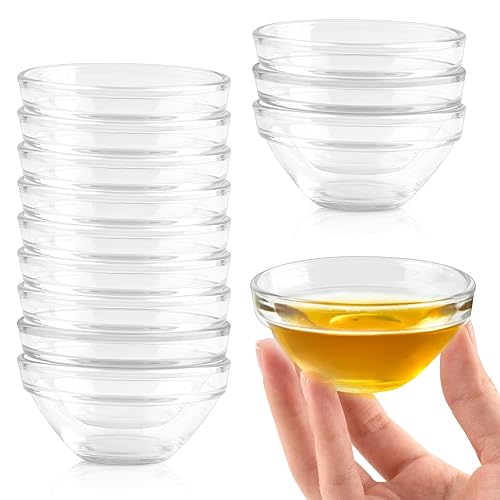 Supkiir 2.5oz Glass Pinch Bowls - 12 Pcs