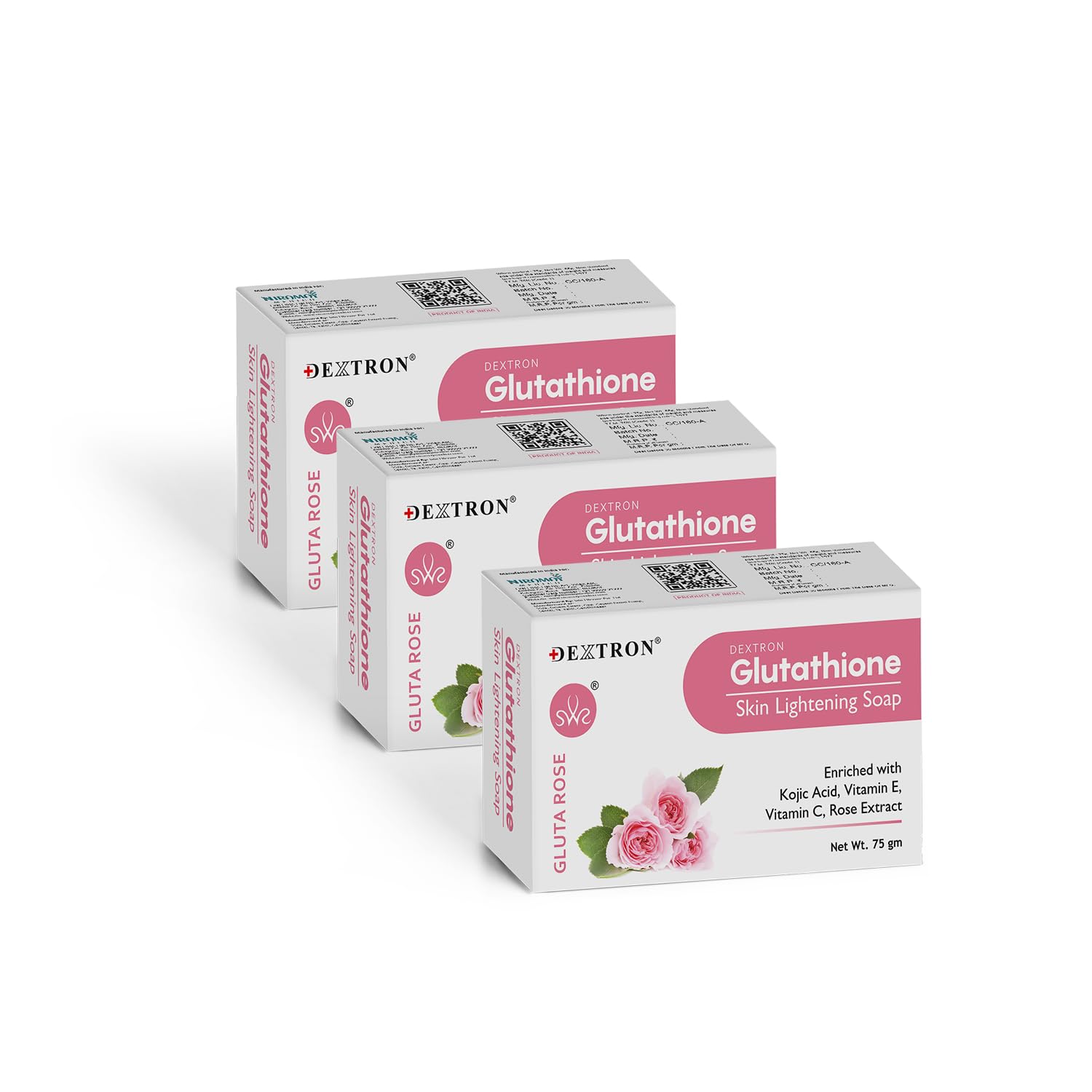 Gluta Rose Bath Soap for Men & Women | Gentle Daily Cleansing Bar | Fresh & Soft Skin | 75 g (Pack of 3)-image-25