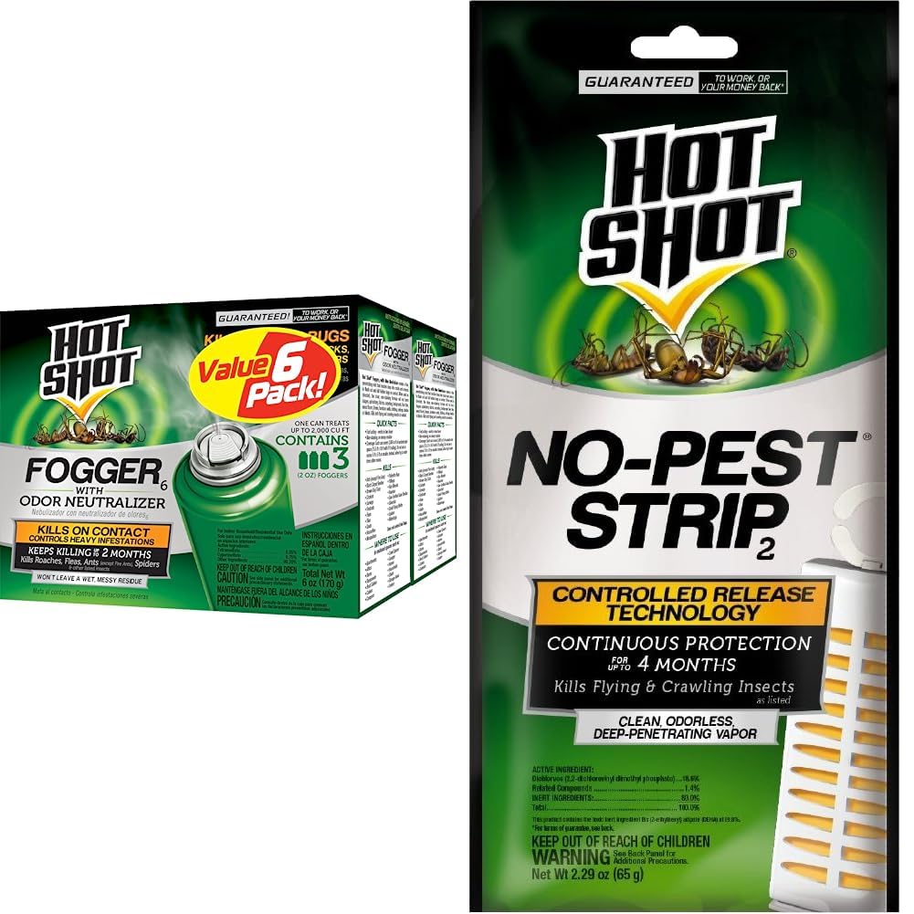 Hot Shot Fogger with Odor Neutralizer, Kills Roaches, Ants