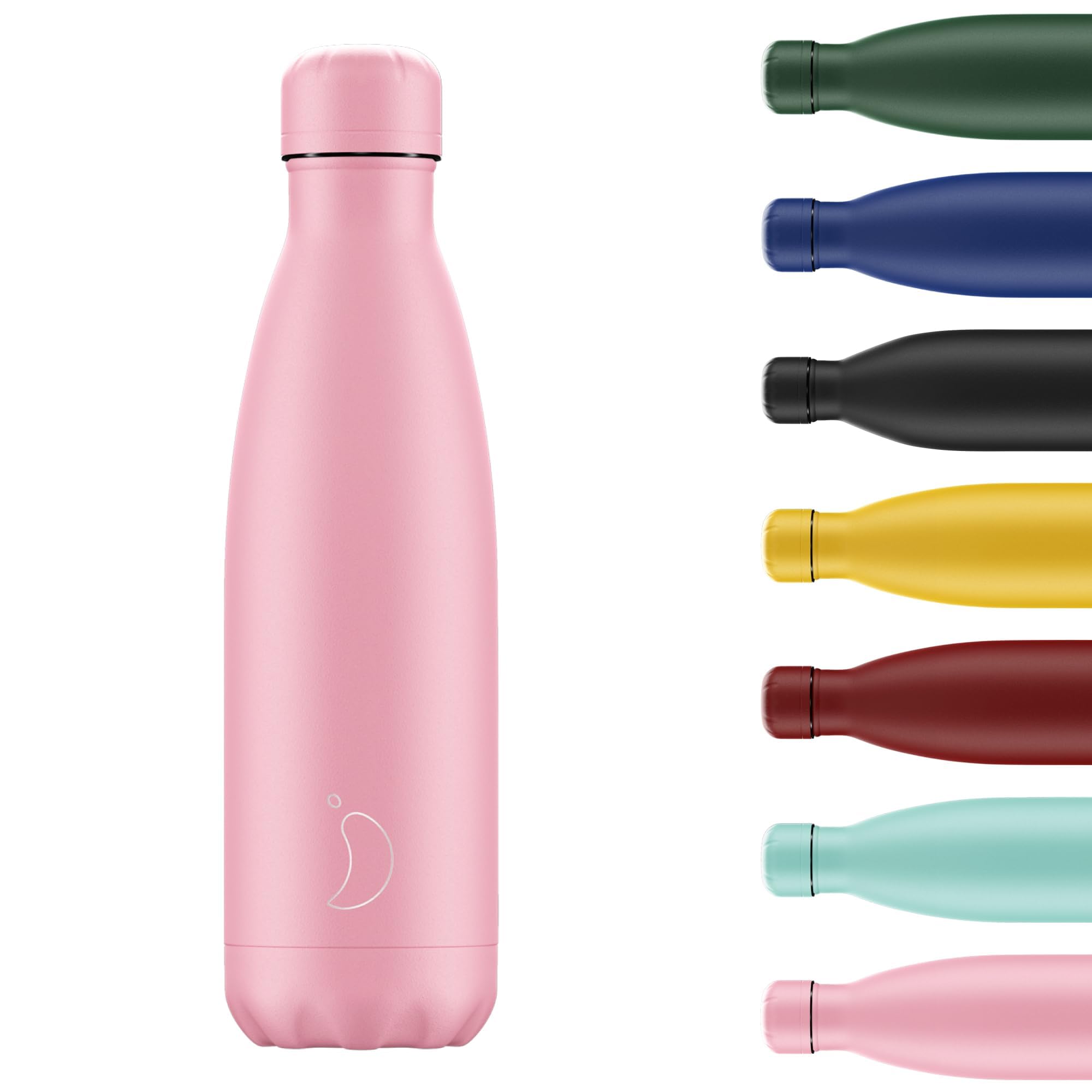 Chilly's Water Bottle - Stainless Steel and Reusable - Leak Proof, Sweat Free - Pastel - All Pink, 750ml — image 1