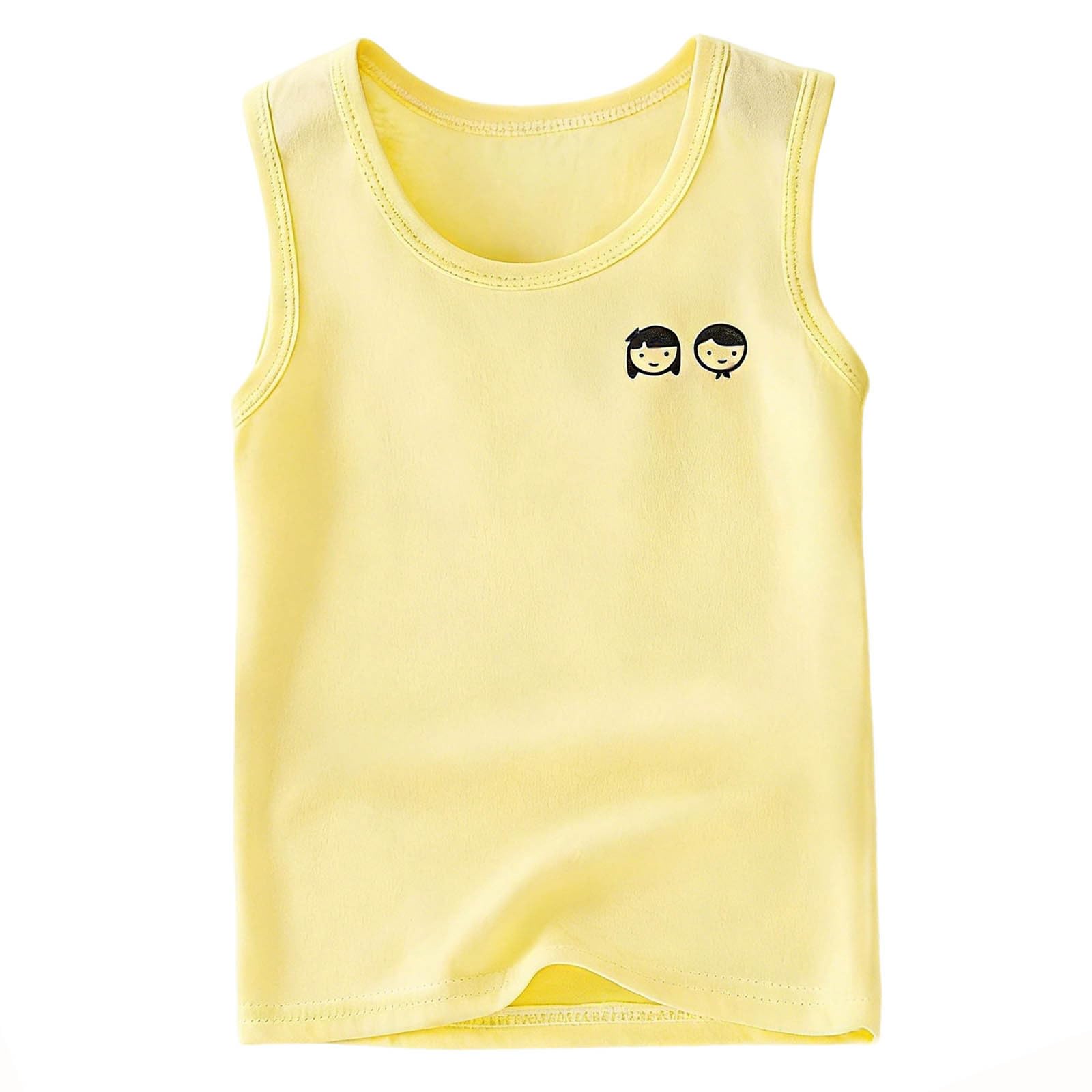 Generisch Débardeur côtelé pour garçon, t-shirt d'été sans manches, t-shirt musculaire uni pour tout-petits et petits garçons