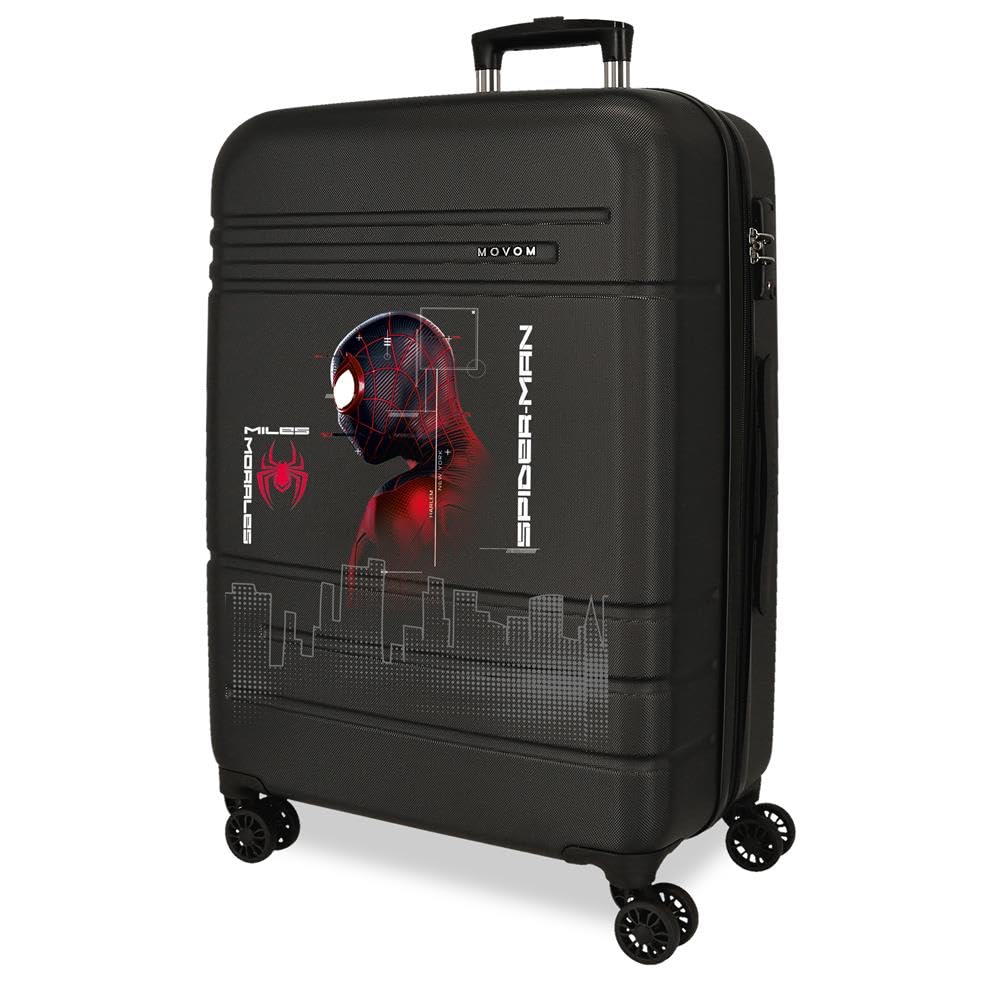 Joumma Marvel Spiderman Technology Medium Suitcase Black 48x68x27 cm Rigid 3.86 kgs Closure TSA ABS 3.86 kgs 74L Extendable