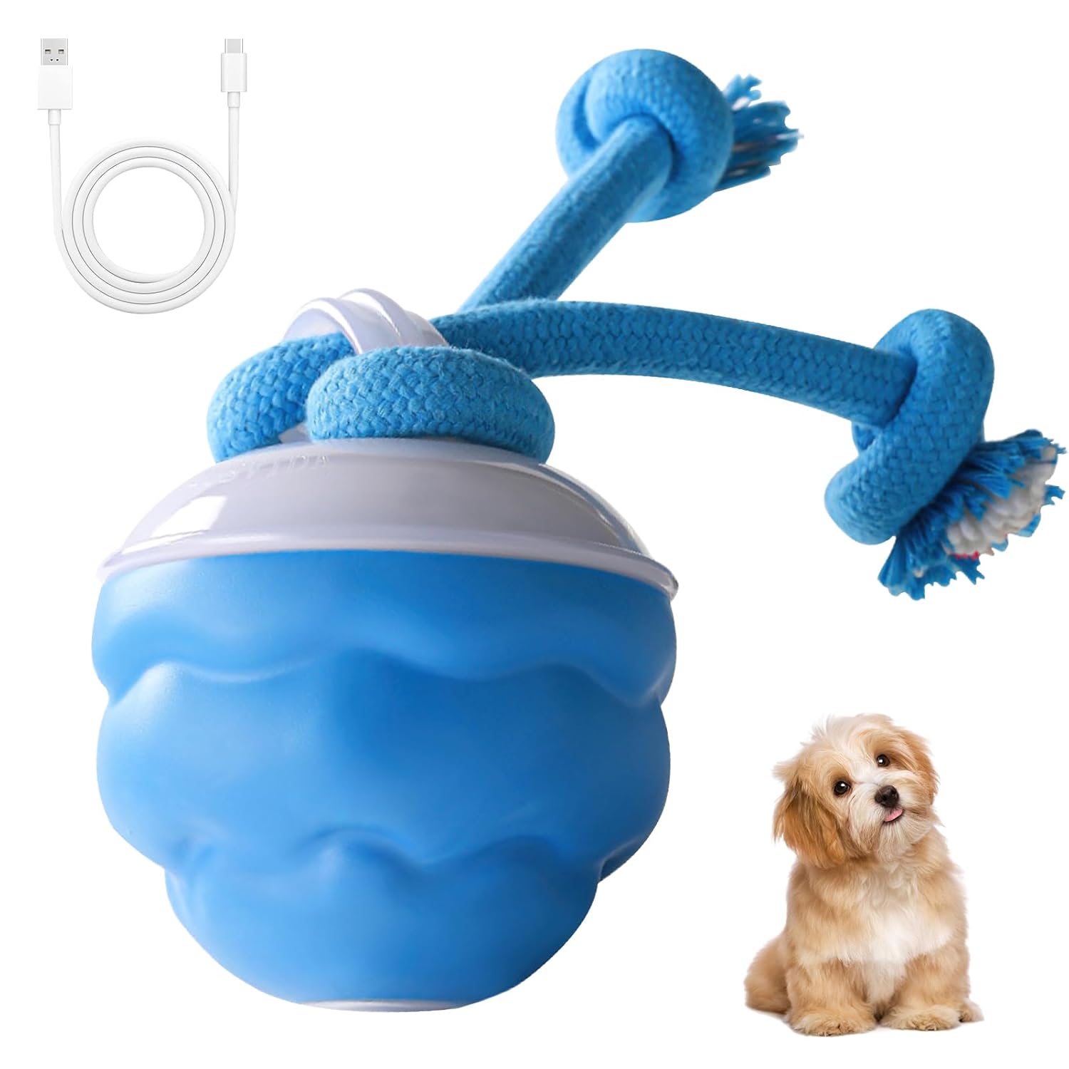Interactive Dog Toys with Motion Activated Squeaky Dog Toy Active Rolling Ball Wicked Ball for Daily Training