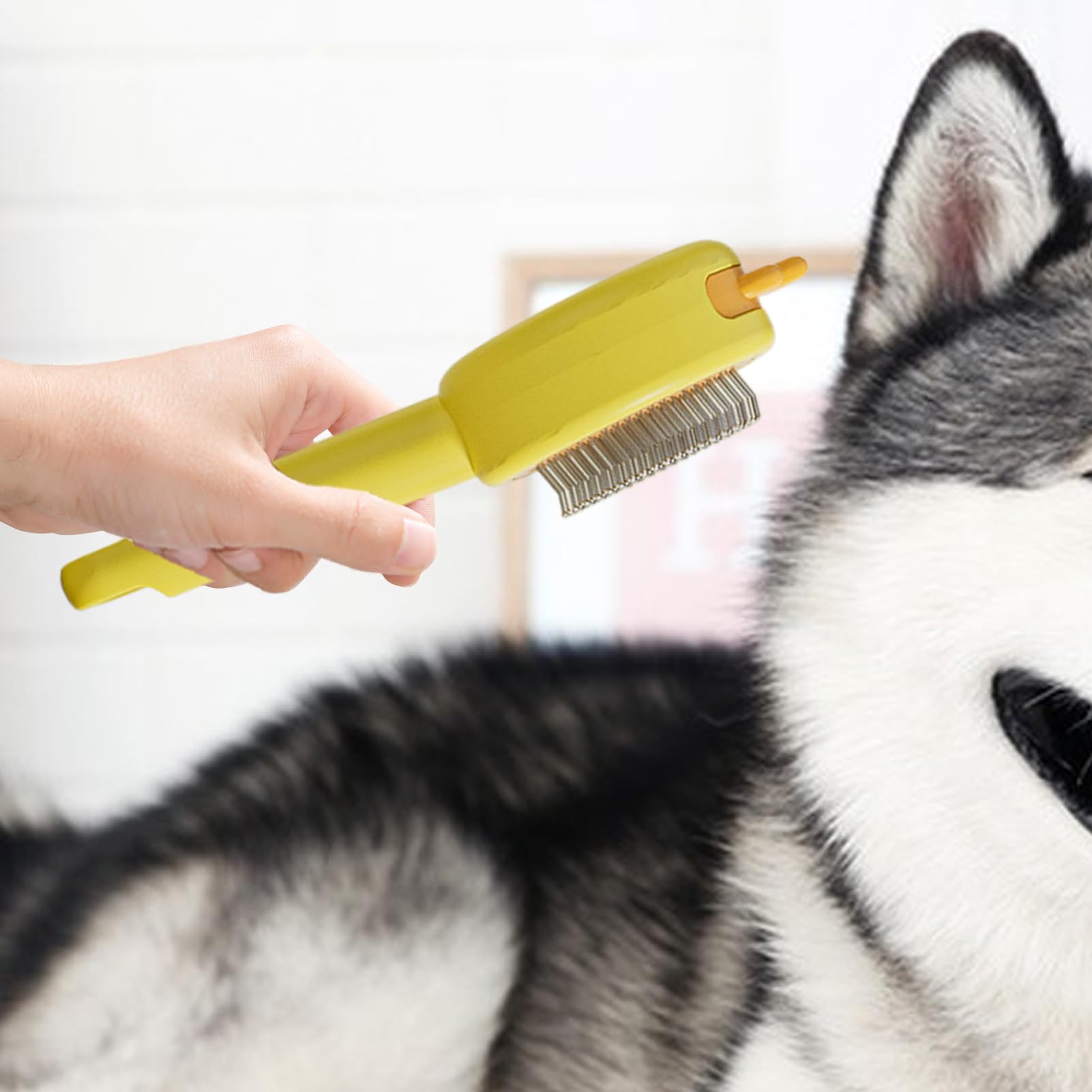 Hundebürste Slicker Brush,Ergonomisch mit Auslösetaste | Tragbarer | Massagekamm Für Hunde,Für Und Kurzhaarige Katzen Hunde Baden Pflege Massage