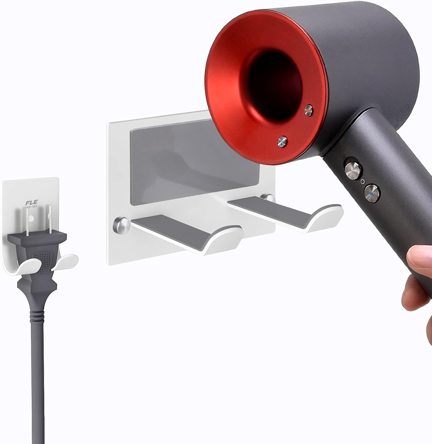 FLE Hair Dryer Holder Wall Mounted Self Adhesive,Hair Blow