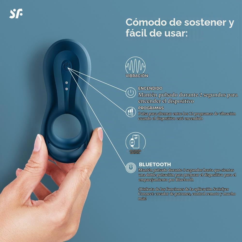 Satisfyer Epic Duo Connect App cockring | Impermeable (IPX7) | Erótico