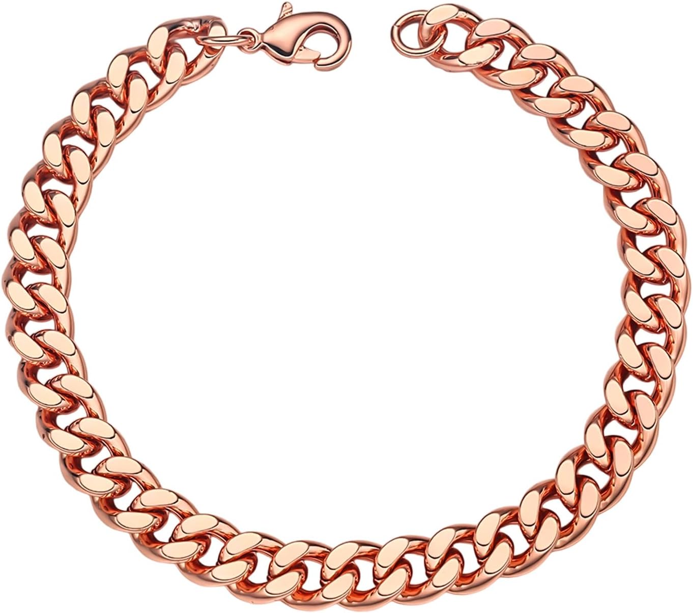 Heavenly Metals Copper Bracelet for Men & Women – 99.9% Pure Copper Cuban Link Chain – 5mm, 7mm, 9mm, 12mm Width – 6.5" to 9" Length – Gift Box Included – USA Brand