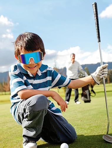 Miniatura 5 de FEISEDY Gafas de sol para niños, gafas de sol de béisbol juveniles, UV400, deportes, adolescentes, ciclismo, sombras para niños y niñas de 8 a 16