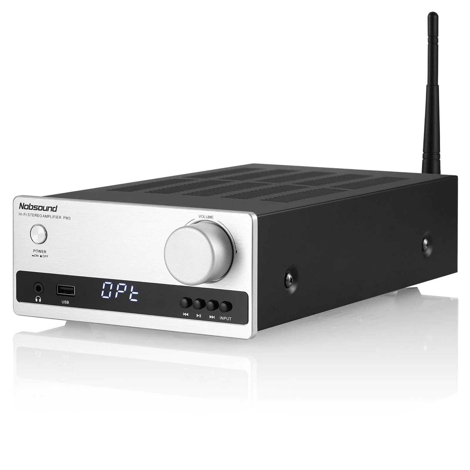 Nobsound Amplificatore digitale Bluetooth DAC: Home Stereo Amplifier U-Disk Player con telecomando
