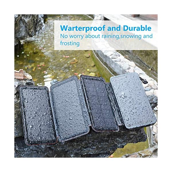 Solar-Charger-25000mAh-FEELLE-Solar-Power-Bank-with-Dual-21A-USB-Output-Portable-External-Battery-Charger-for-Smart-Phone-Tablet-and-More FEELLE Solar Charger Power Bank - 25000mAh Portable Phone Charger 3A Fast Charging External Battery Pack with 4 Solar Panels for Phone Outdoor Camping Orange