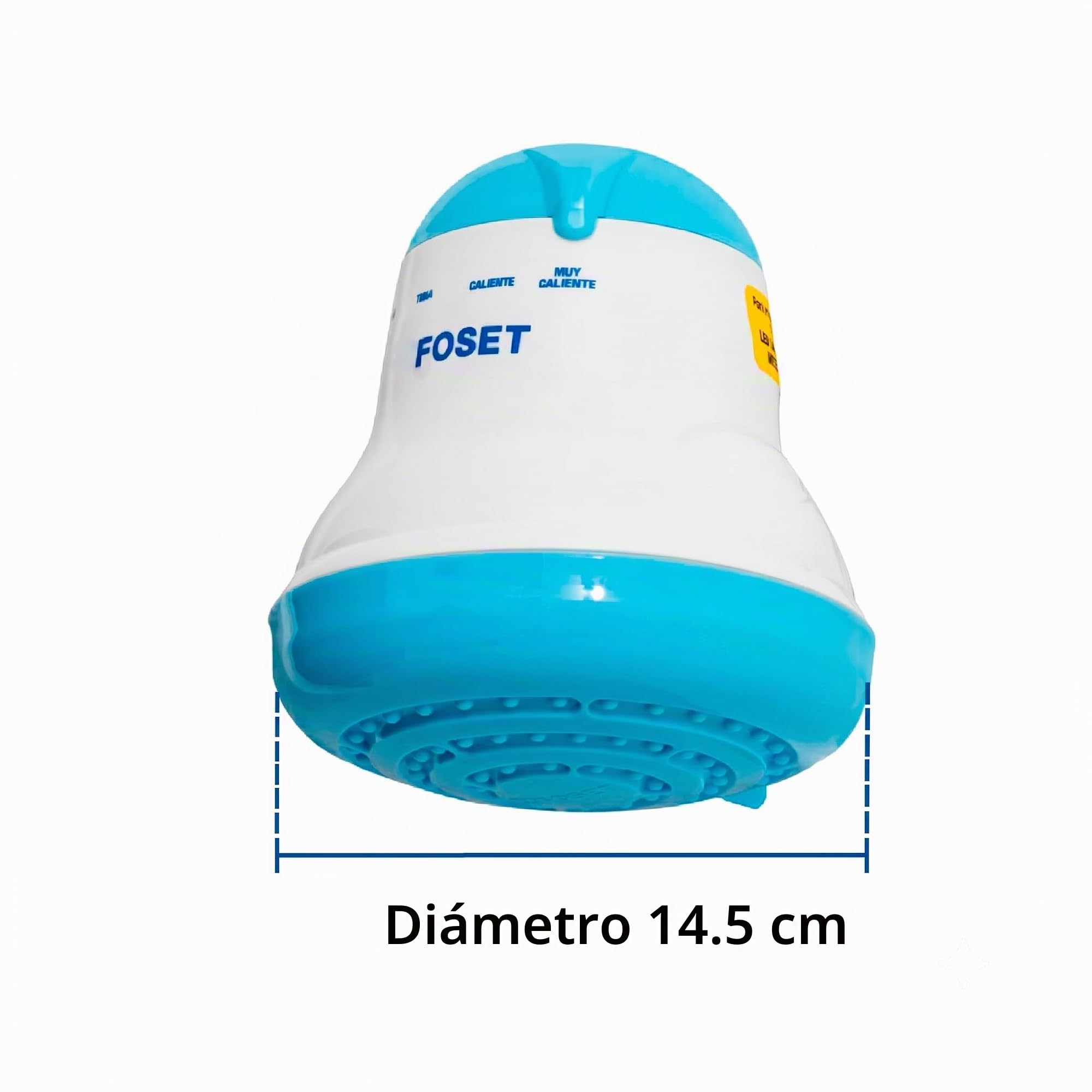 ducha eléctrica, 4 temperaturas, azul