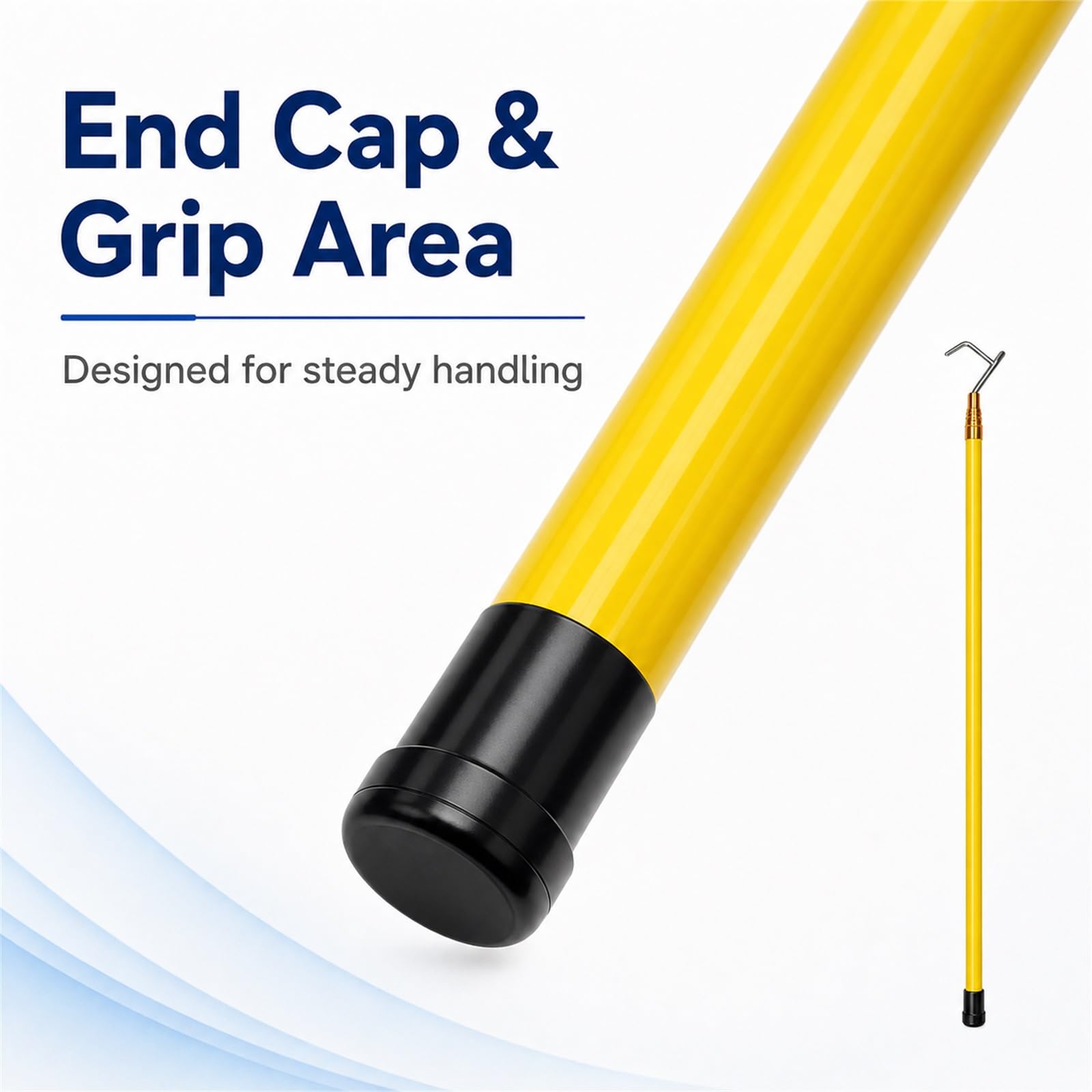 Asta telescopica per Gancio da Barca,Mezzos Marinaio Nautico ad Alta Resistenza,Mezzos Marinaio telescopico Nautico,Rust Resistant,Lightweight,per ormeggi e Accessori
