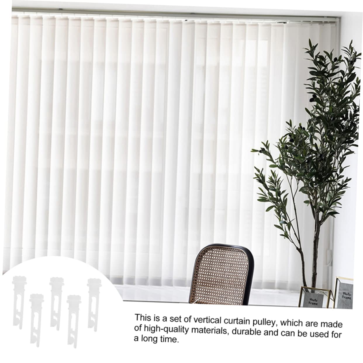 DECHOUS 20pcs Vertical Blind Repair Stems for Window Blinds PVC Replacement Accessories Easy Installation Suitable for Vertical Vanes