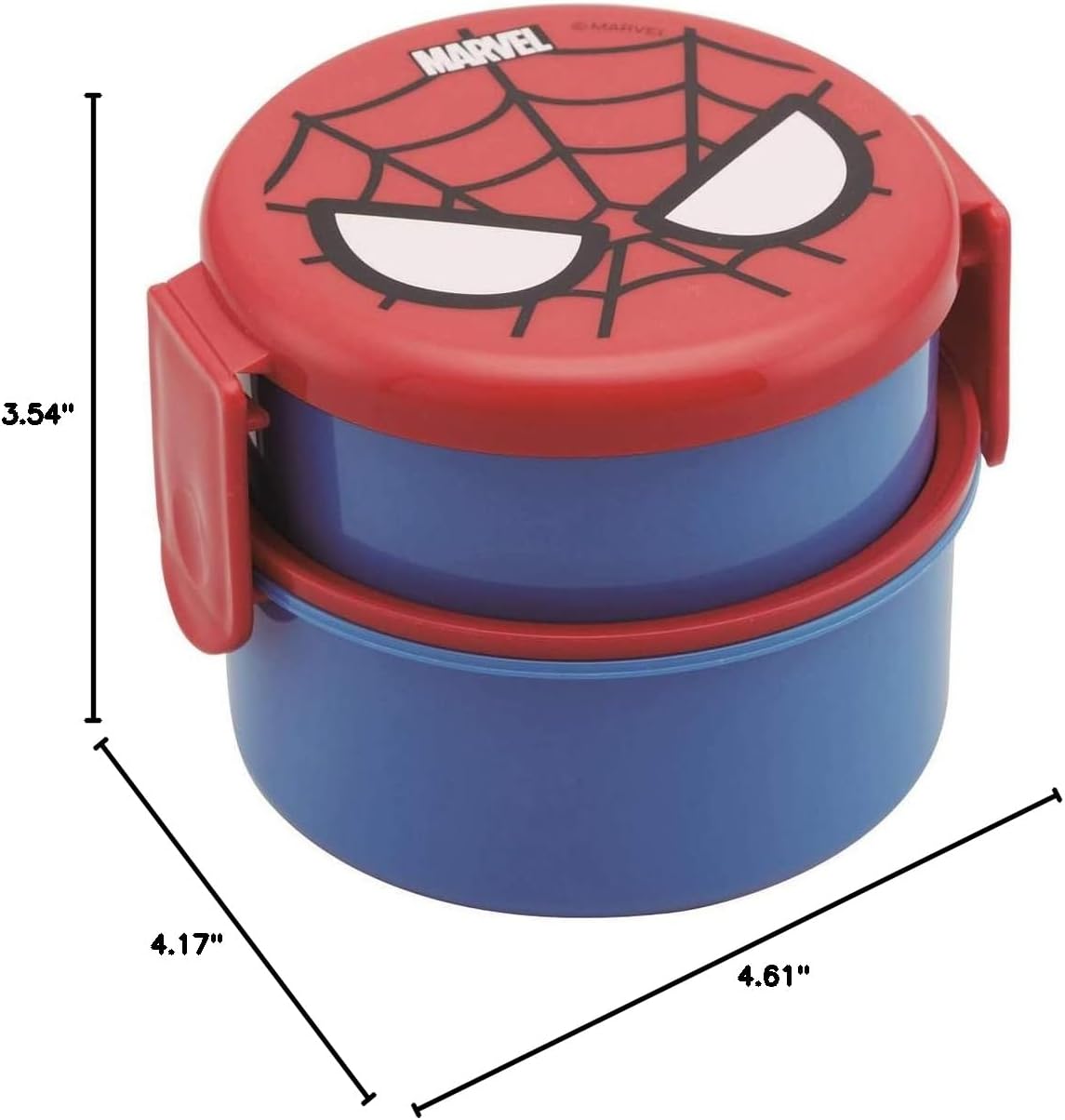 Spider-Man Lunch (Bento) Box from Japan with Two Compartments and Fork 16.9 fl oz (500 ml) - Image 3