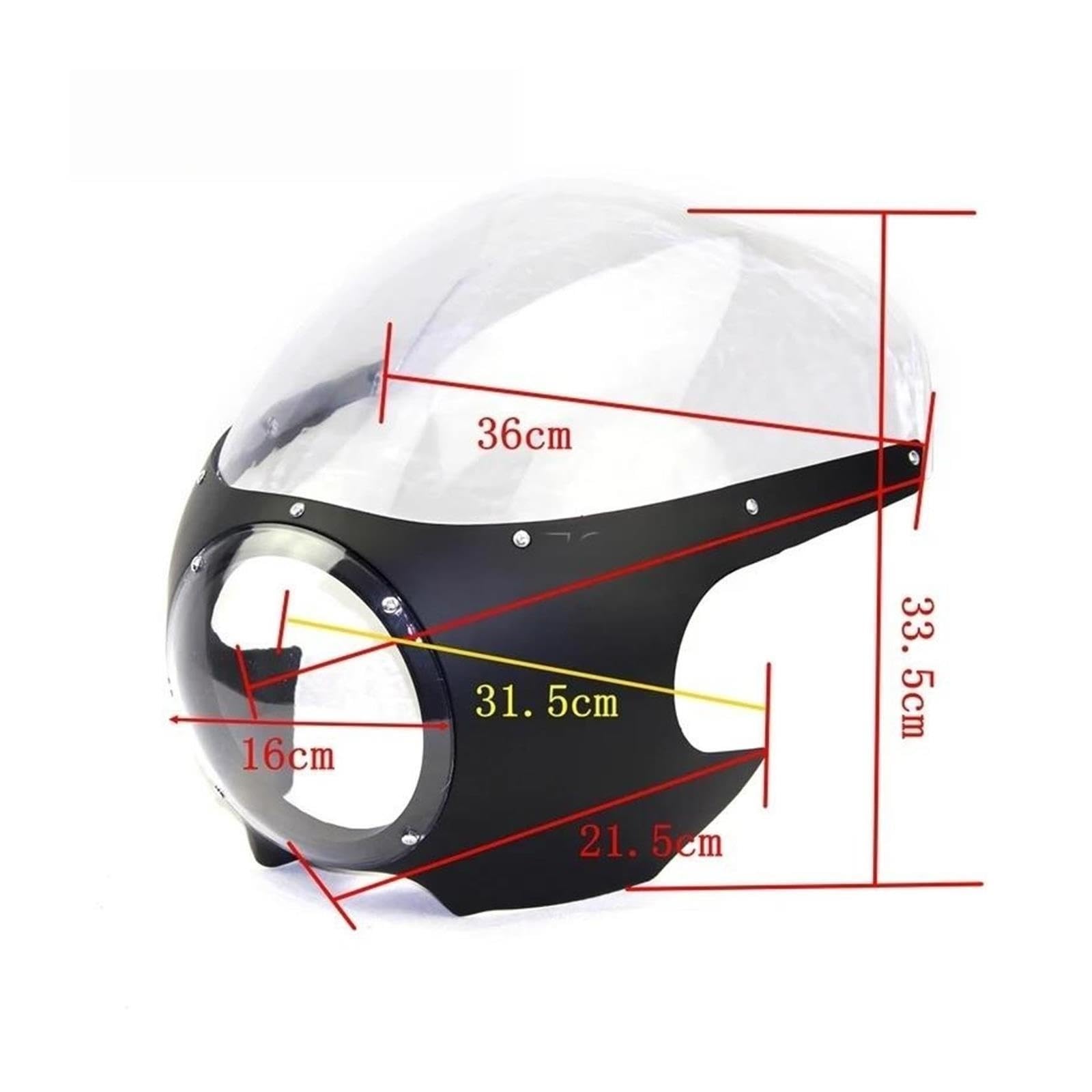 Parabrezza Per moto per faro ritagliato da 5 3/4"