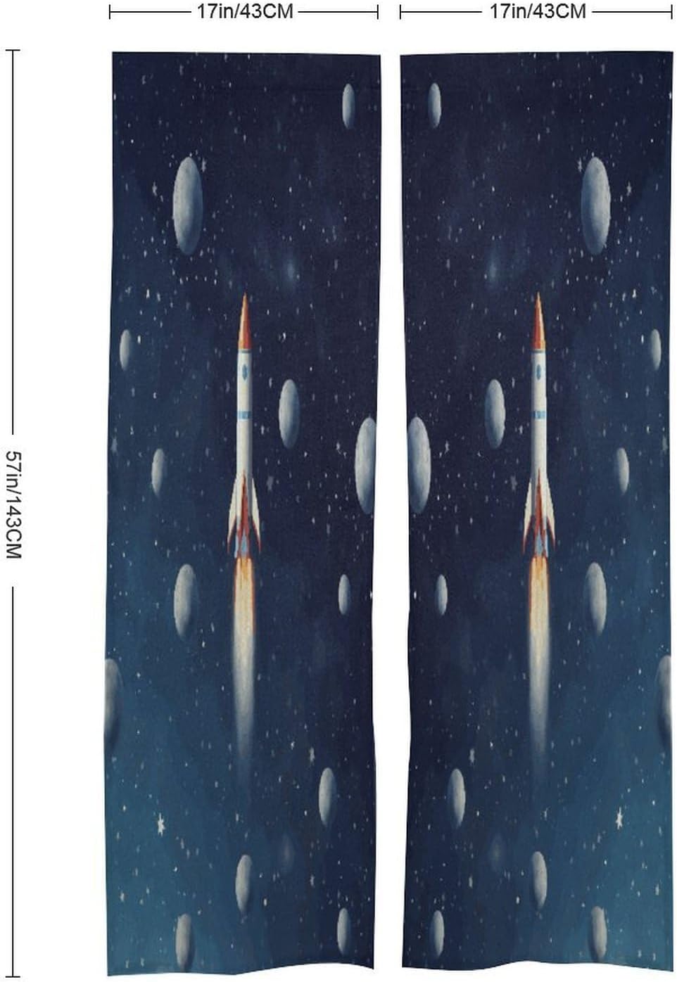 Rocket in Space Door Curtain Printed Doorway Noren Japanese Style Doorway Room Divider Curtains for Privacy Partition Divider Kitchen Home Decorations Wall Hanging